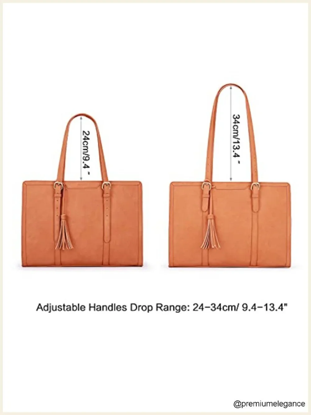 PU Leather Laptop Tote Bag for Women 15.6 Inch Work Bag Office Computer Purse 3
